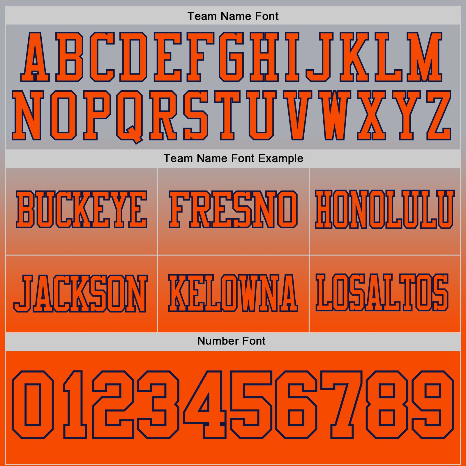 Custom Gray Orange-Navy Authentic Fade Fashion Football Jersey