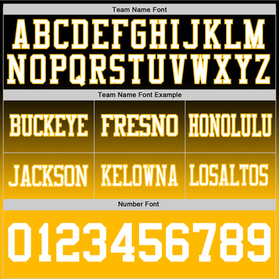 Custom Black White-Gold Authentic Fade Fashion Football Jersey