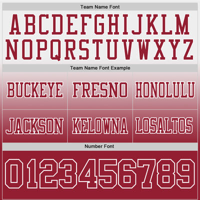 Custom White Cardinal Authentic Fade Fashion Football Jersey