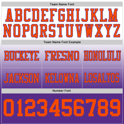 Custom White Orange-Purple Authentic Fade Fashion Football Jersey