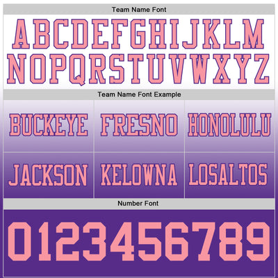 Custom White Medium Pink-Purple Authentic Fade Fashion Football Jersey