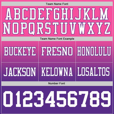 Custom Pink White-Purple Authentic Fade Fashion Football Jersey