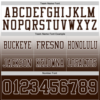 Custom White Brown Authentic Fade Fashion Football Jersey