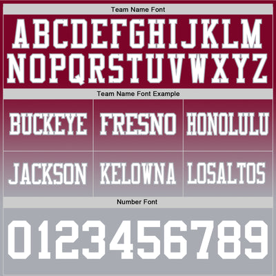 Custom Maroon White-Gray Authentic Fade Fashion Football Jersey