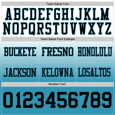 Custom White Black-Panther Blue Authentic Fade Fashion Football Jersey