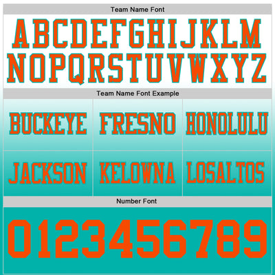 Custom White Orange-Aqua Authentic Fade Fashion Football Jersey