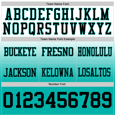 Custom White Black-Aqua Authentic Fade Fashion Football Jersey