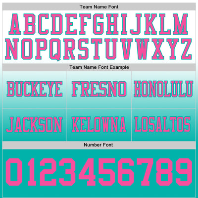 Custom White Pink-Aqua Authentic Fade Fashion Football Jersey