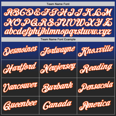 Custom Stitched Royal White Black-Orange Fade Fashion Sports Pullover Sweatshirt Hoodie