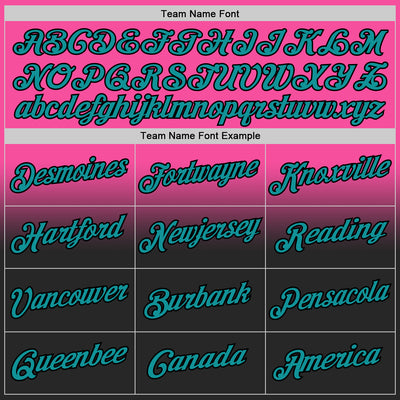 Custom Stitched Pink Teal-Black Fade Fashion Sports Pullover Sweatshirt Hoodie