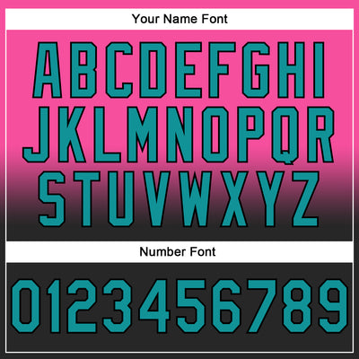 Custom Stitched Pink Teal-Black Fade Fashion Sports Pullover Sweatshirt Hoodie