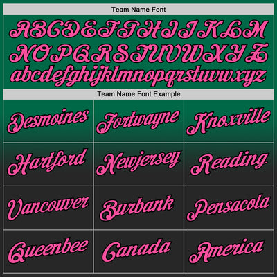 Custom Stitched Kelly Green Pink-Black Fade Fashion Sports Pullover Sweatshirt Hoodie