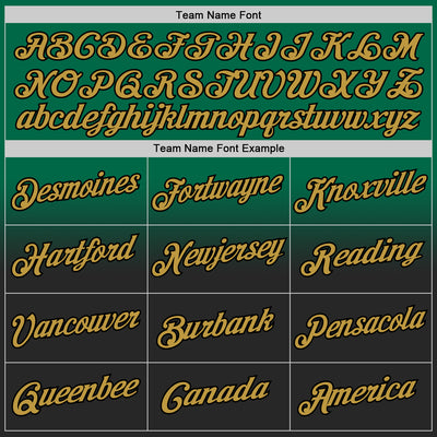 Custom Stitched Kelly Green Old Gold-Black Fade Fashion Sports Pullover Sweatshirt Hoodie