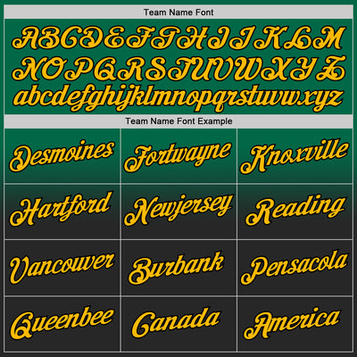 Custom Stitched Kelly Green Gold-Black Fade Fashion Sports Pullover Sweatshirt Hoodie