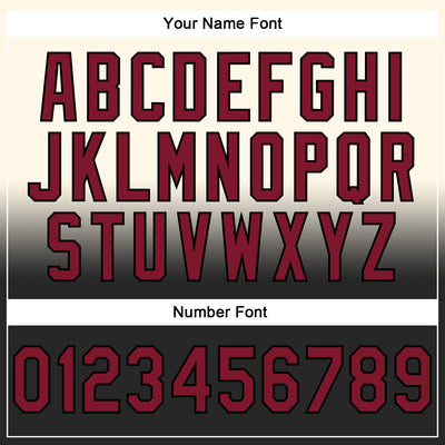 Custom Stitched Cream Crimson-Black Fade Fashion Sports Pullover Sweatshirt Hoodie