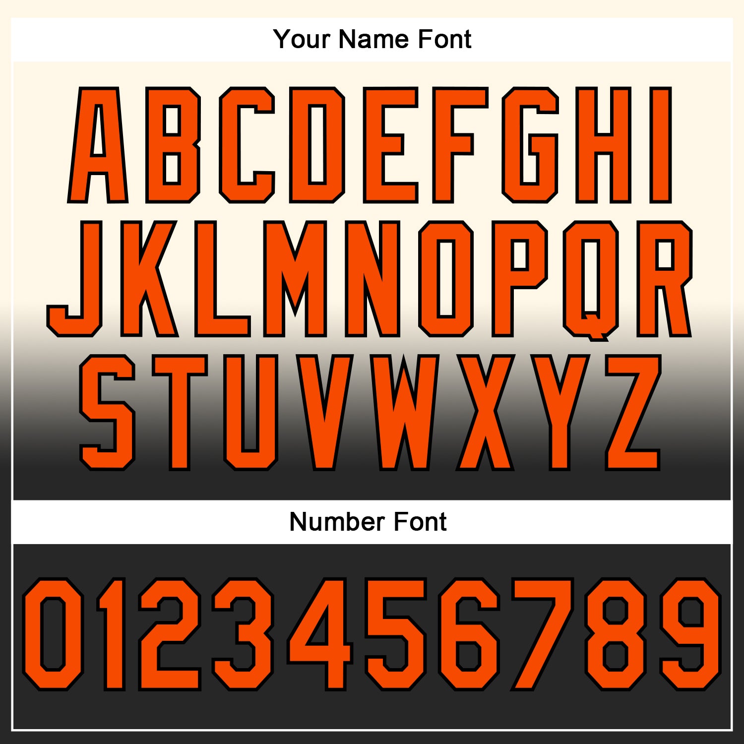 Custom Stitched Cream Orange-Black Fade Fashion Sports Pullover Sweatshirt Hoodie