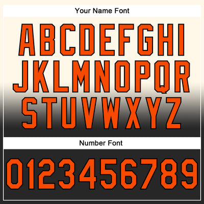 Custom Stitched Cream Orange-Black Fade Fashion Sports Pullover Sweatshirt Hoodie