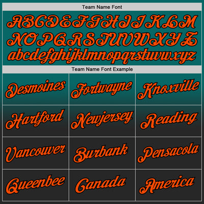 Custom Stitched Teal Orange-Black Fade Fashion Sports Pullover Sweatshirt Hoodie