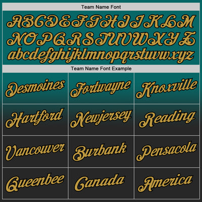 Custom Stitched Teal Old Gold-Black Fade Fashion Sports Pullover Sweatshirt Hoodie