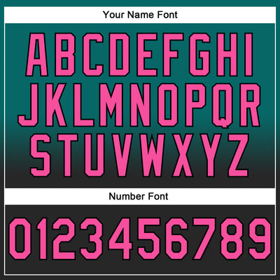 Custom Stitched Teal Pink-Black Fade Fashion Sports Pullover Sweatshirt Hoodie