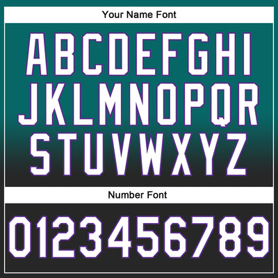 Custom Stitched Teal White Black-Purple Fade Fashion Sports Pullover Sweatshirt Hoodie