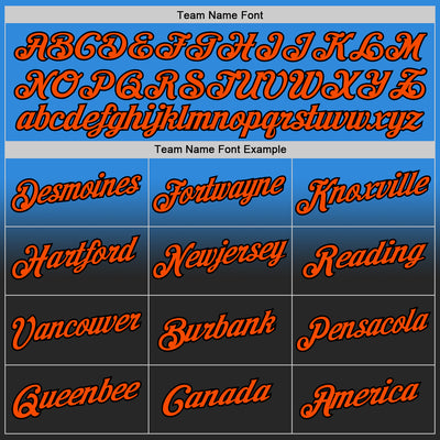 Custom Stitched Powder Blue Orange-Black Fade Fashion Sports Pullover Sweatshirt Hoodie