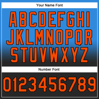 Custom Stitched Powder Blue Orange-Black Fade Fashion Sports Pullover Sweatshirt Hoodie