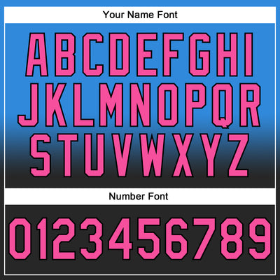 Custom Stitched Powder Blue Pink-Black Fade Fashion Sports Pullover Sweatshirt Hoodie