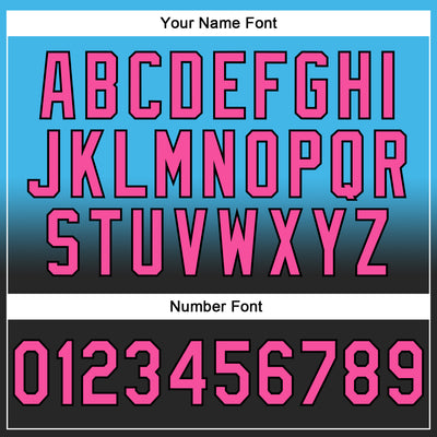 Custom Stitched Sky Blue Pink-Black Fade Fashion Sports Pullover Sweatshirt Hoodie