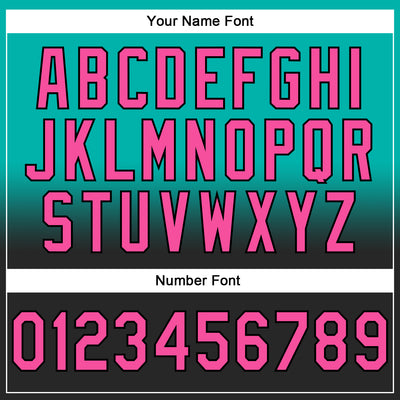 Custom Stitched Aqua Pink-Black Fade Fashion Sports Pullover Sweatshirt Hoodie