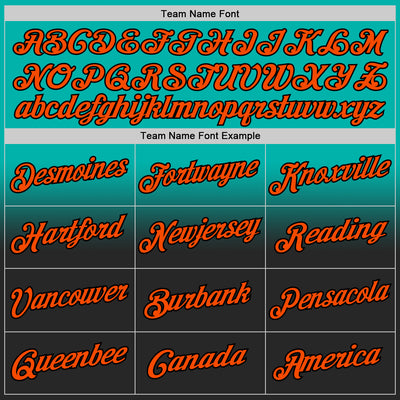 Custom Stitched Aqua Orange-Black Fade Fashion Sports Pullover Sweatshirt Hoodie