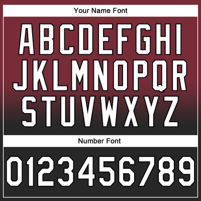 Custom Stitched Burgundy White-Black Fade Fashion Sports Pullover Sweatshirt Hoodie