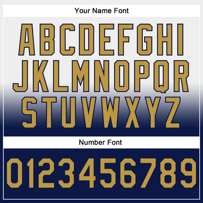 Custom Stitched White Old Gold-Navy Fade Fashion Sports Pullover Sweatshirt Hoodie