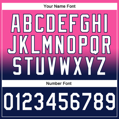 Custom Stitched Pink White-Navy Fade Fashion Sports Pullover Sweatshirt Hoodie