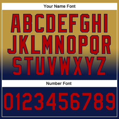 Custom Stitched Old Gold Red-Navy Fade Fashion Sports Pullover Sweatshirt Hoodie