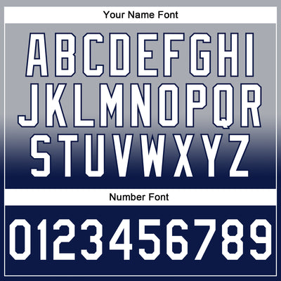 Custom Stitched Gray White-Navy Fade Fashion Sports Pullover Sweatshirt Hoodie