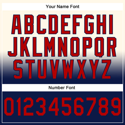 Custom Stitched Cream Red-Navy Fade Fashion Sports Pullover Sweatshirt Hoodie