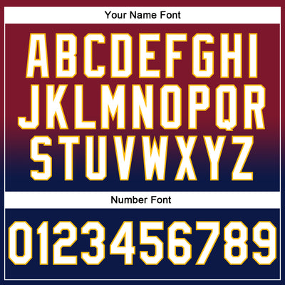 Custom Stitched Crimson White Navy-Gold Fade Fashion Sports Pullover Sweatshirt Hoodie