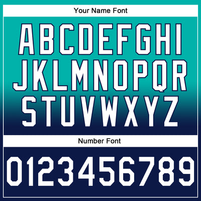 Custom Stitched Aqua White-Navy Fade Fashion Sports Pullover Sweatshirt Hoodie