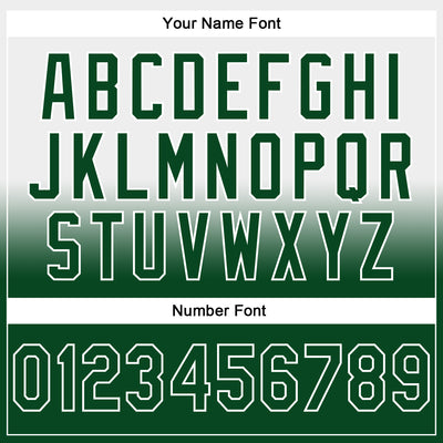 Custom Stitched White Green Fade Fashion Sports Pullover Sweatshirt Hoodie