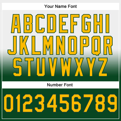 Custom Stitched White Gold-Green Fade Fashion Sports Pullover Sweatshirt Hoodie