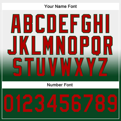 Custom Stitched White Red-Green Fade Fashion Sports Pullover Sweatshirt Hoodie