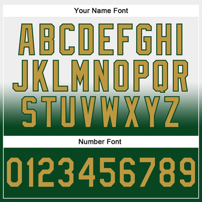 Custom Stitched White Old Gold-Green Fade Fashion Sports Pullover Sweatshirt Hoodie