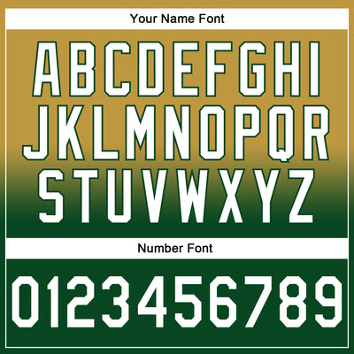 Custom Stitched Old Gold White-Green Fade Fashion Sports Pullover Sweatshirt Hoodie