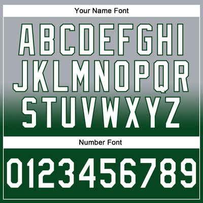 Custom Stitched Gray White-Green Fade Fashion Sports Pullover Sweatshirt Hoodie