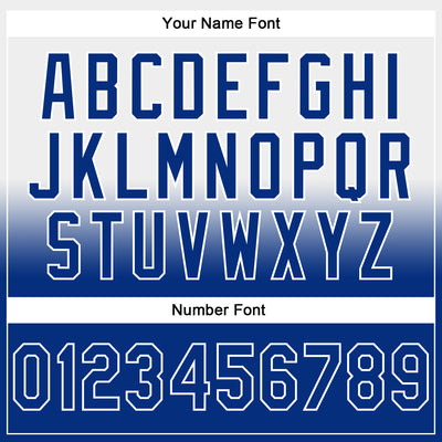 Custom Stitched White Royal Fade Fashion Sports Pullover Sweatshirt Hoodie