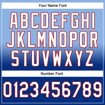 Custom Stitched Light Blue White Royal-Red Fade Fashion Sports Pullover Sweatshirt Hoodie