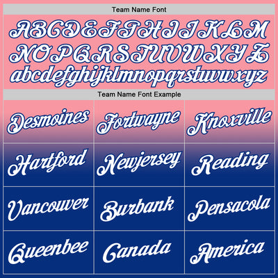 Custom Stitched Medium Pink White-Royal Fade Fashion Sports Pullover Sweatshirt Hoodie