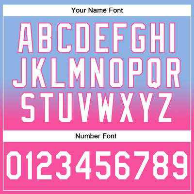 Custom Stitched Light Blue White-Pink Fade Fashion Sports Pullover Sweatshirt Hoodie