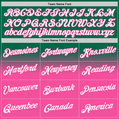 Custom Stitched Kelly Green White-Pink Fade Fashion Sports Pullover Sweatshirt Hoodie